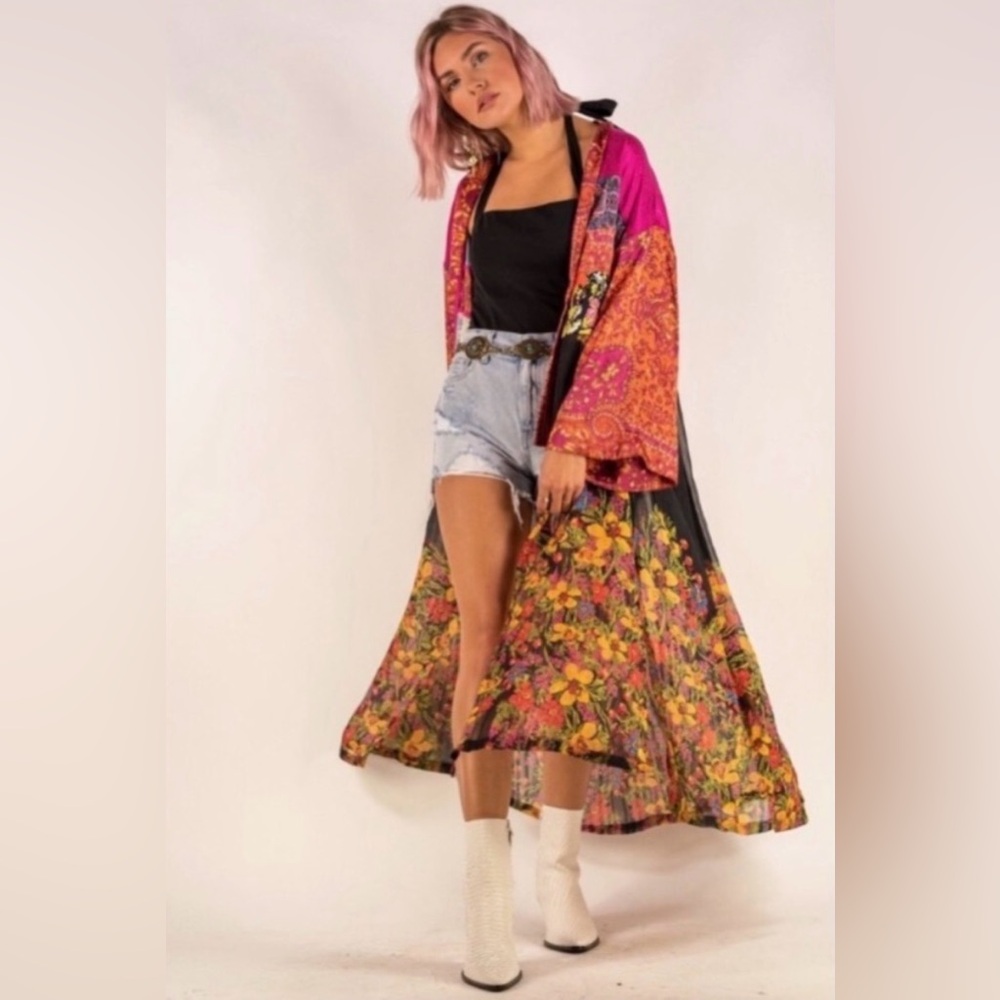 Free People The Young Love  Boho Kimono Size M/L